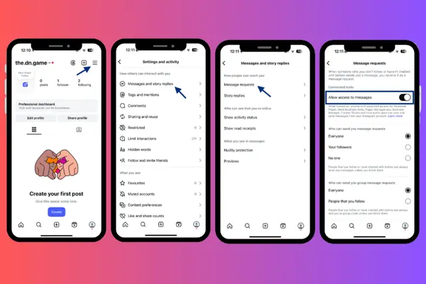 چگونه دایرکت اینستا را برای همه باز کنیم